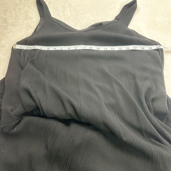 Nina Leonard Women's Size M Cold Shoulder Black Crepe Textured Maxi Dress - Picture 9 of 14